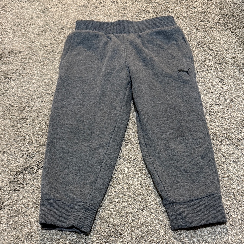Puma Kids Charcoal Joggers